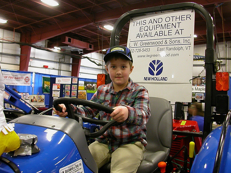VT Farm Show child on tractor